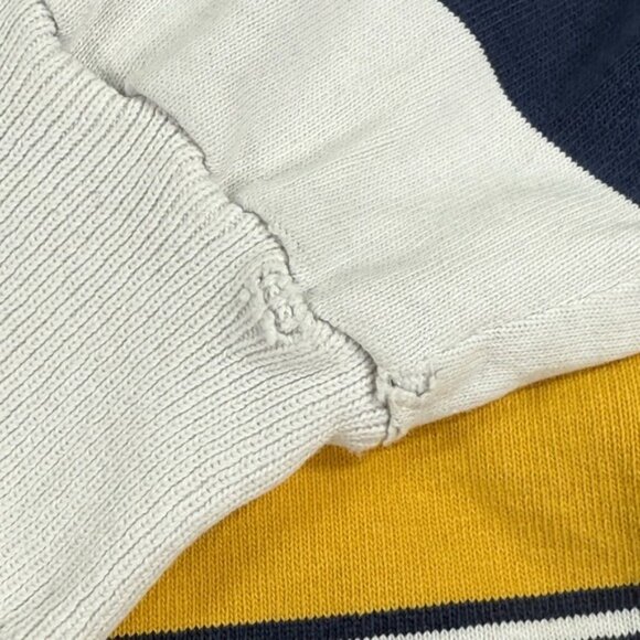 Vintage Michigan Wolverines Barbarian Rugby Polo Shirt Men L Striped Rare - Picture 12 of 16